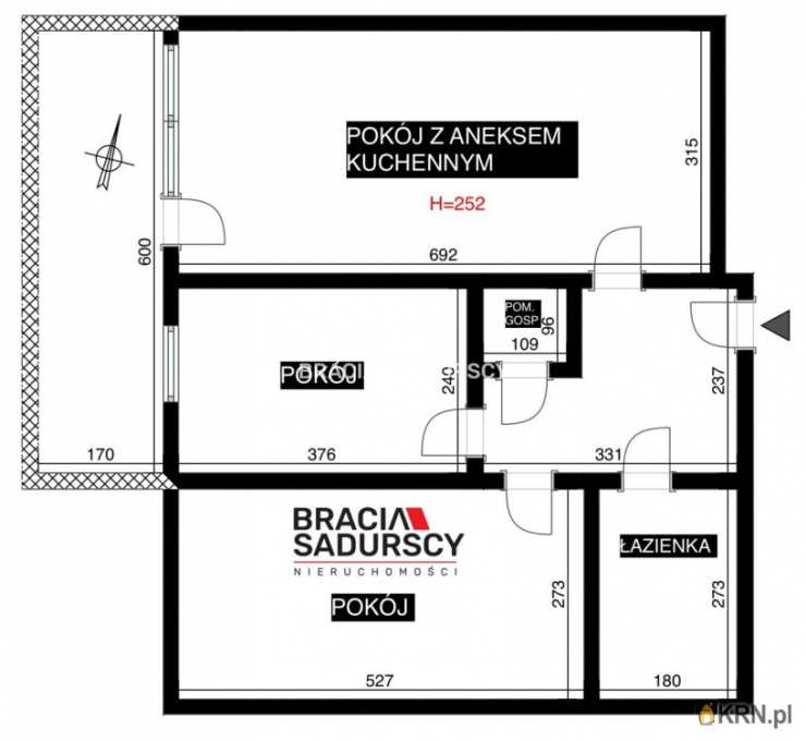 Kraków, Łagiewniki/Borek Fałęcki, ul. A. Fredry, Mieszkanie  na sprzedaż, 3 pokojowe