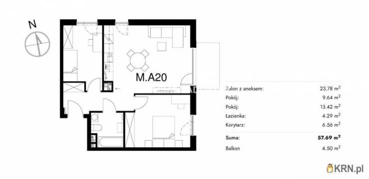 3 pokojowe, Kraków, Prądnik Biały, ul. Stelmachów, Mieszkanie  na sprzedaż
