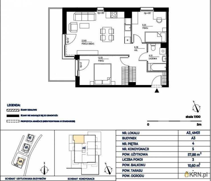 Gdańsk, Wrzeszcz Górny, ul. H. Sienkiewicza, Mieszkanie  na sprzedaż, 3 pokojowe