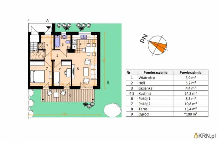 Zielonki, ul. Na Popielówkę, Mieszkanie  na sprzedaż, 3 pokojowe