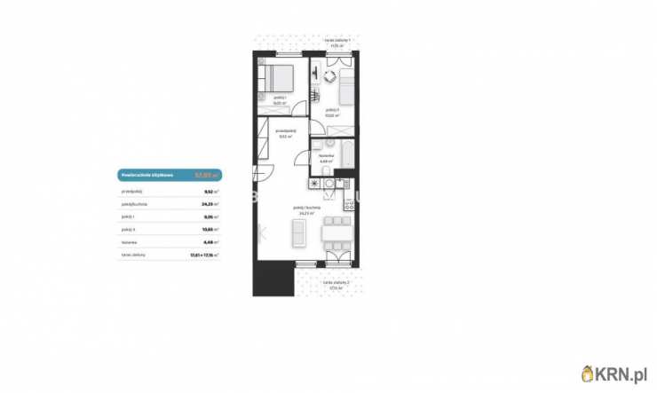 Kraków, Wzgórza Krzesławickie, ul. Polskich, Mieszkanie  na sprzedaż, 3 pokojowe