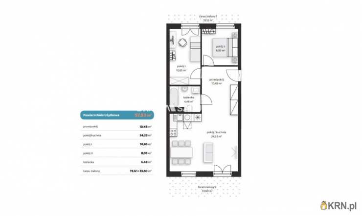 3 pokojowe, Mieszkanie  na sprzedaż, Kraków, Wzgórza Krzesławickie, ul. Polskich