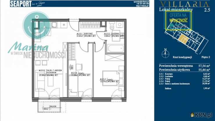 3 pokojowe, Gdynia, Grabówek, ul. H. Kołłątaja, Mieszkanie  na sprzedaż
