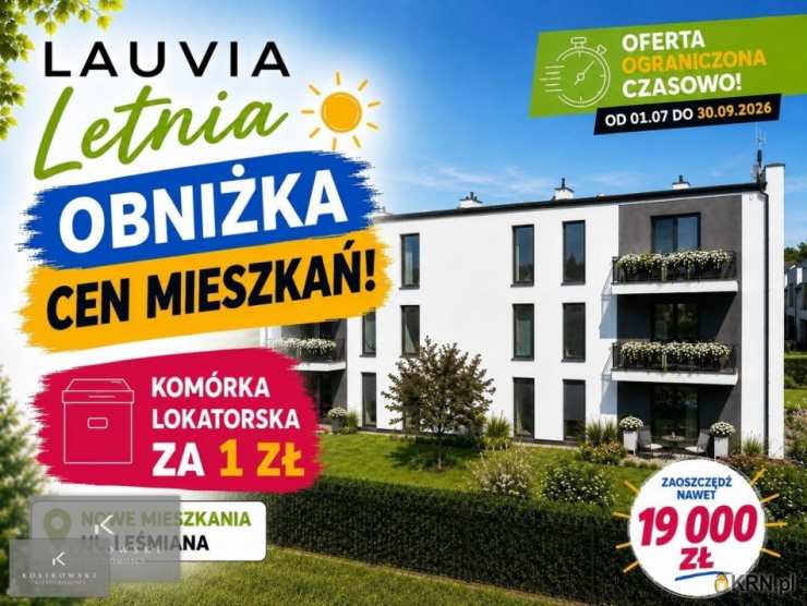 Mieszkanie  na sprzedaż, Namysłów, ul. B. Leśmiana, 2 pokojowe