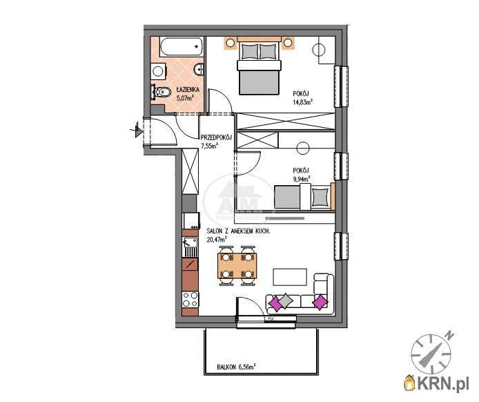 Mieszkanie  na sprzedaż, Siechnice, ul. św. Krzyża, 3 pokojowe