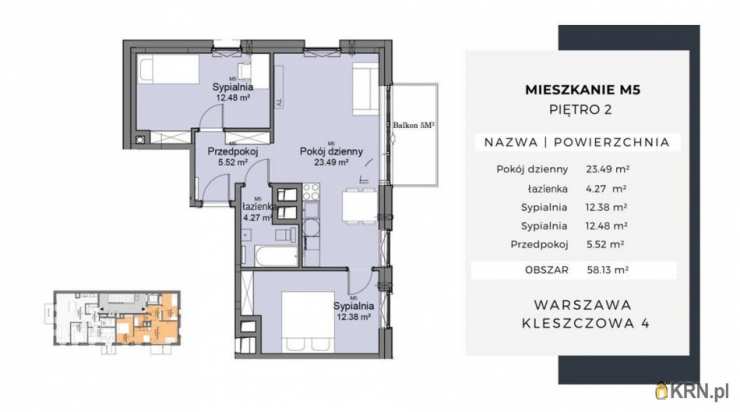 Warszawa, Włochy/Stare Włochy, ul. Kleszczowa, Mieszkanie  na sprzedaż, 3 pokojowe