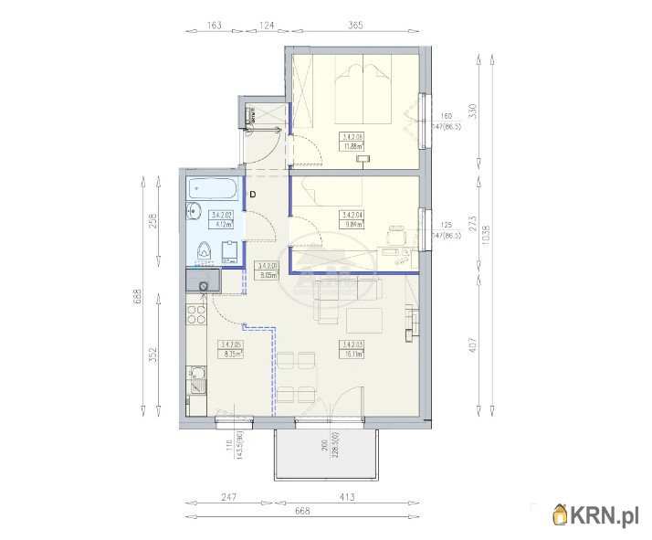 Mieszkanie  na sprzedaż, Wrocław, Krzyki/Partynice, ul. Braterska, 3 pokojowe