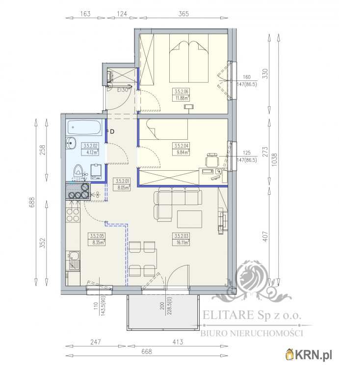Elitare Sp. z o.o.   , Mieszkanie  na sprzedaż, Wrocław, Krzyki, ul. 