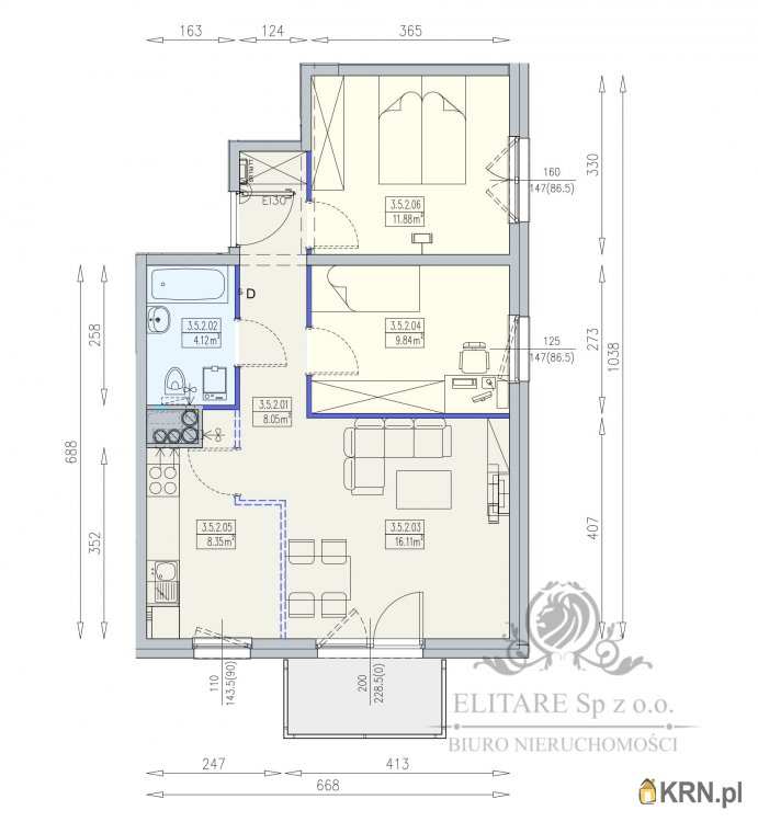 Elitare Sp. z o.o.   , Mieszkanie  na sprzedaż, Wrocław, Krzyki, ul. 