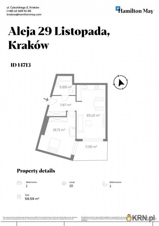 , Kraków, Stare Miasto, ul. 29 Listopada, Mieszkanie  na sprzedaż