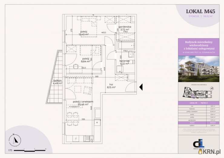Mieszkanie  na sprzedaż, Kraków, Prądnik Czerwony, ul. Dominikanów, 4 pokojowe