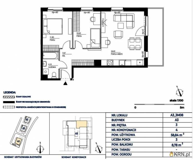 Gdańsk, Wrzeszcz Górny, ul. H. Sienkiewicza, Mieszkanie  na sprzedaż, 2 pokojowe