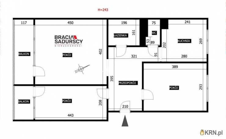 Mieszkanie  na sprzedaż, Kraków, Prądnik Czerwony/Wieczysta, ul. Śliczna, 3 pokojowe