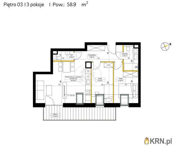 Mieszkanie  na sprzedaż, 3 pokojowe, Wrocław, Fabryczna/Maślice, ul. Rędzińska
