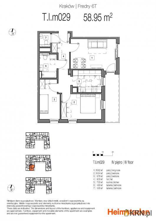 Mieszkanie  na sprzedaż, 3 pokojowe, Kraków, Łagiewniki/Borek Fałęcki, ul. A. Fredry