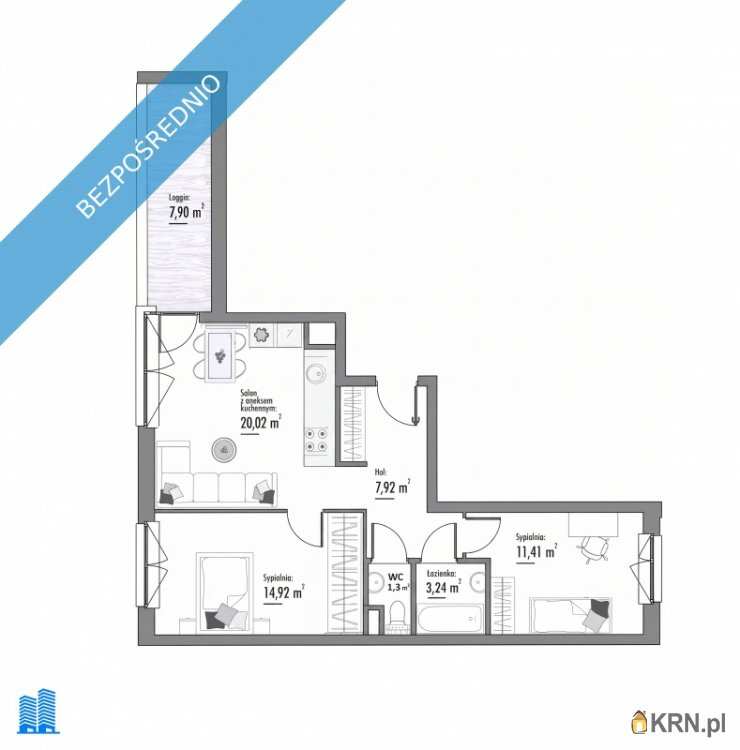 Warszawa, Ochota, ul. W. Kołosa, Mieszkanie  na sprzedaż, 3 pokojowe