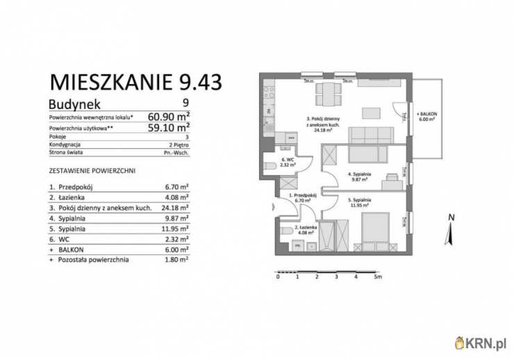 Mieszkanie  na sprzedaż, Gdańsk, Chełm, ul. Pastelowa, 3 pokojowe