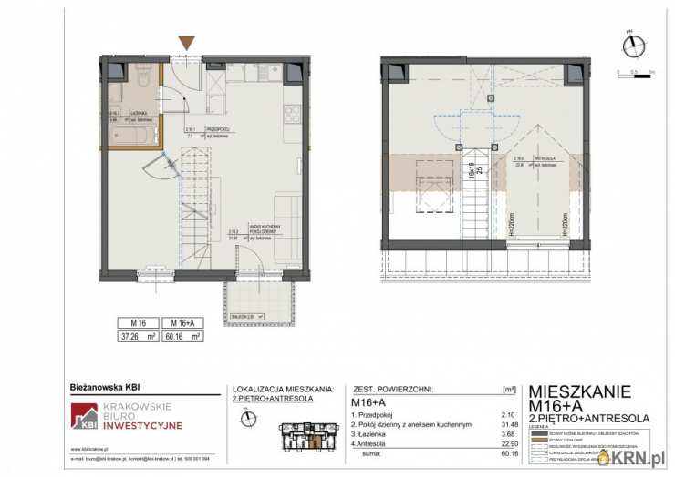 Mieszkanie  na sprzedaż, Kraków, Bieżanów-Prokocim, ul. Bieżanowska, 2 pokojowe