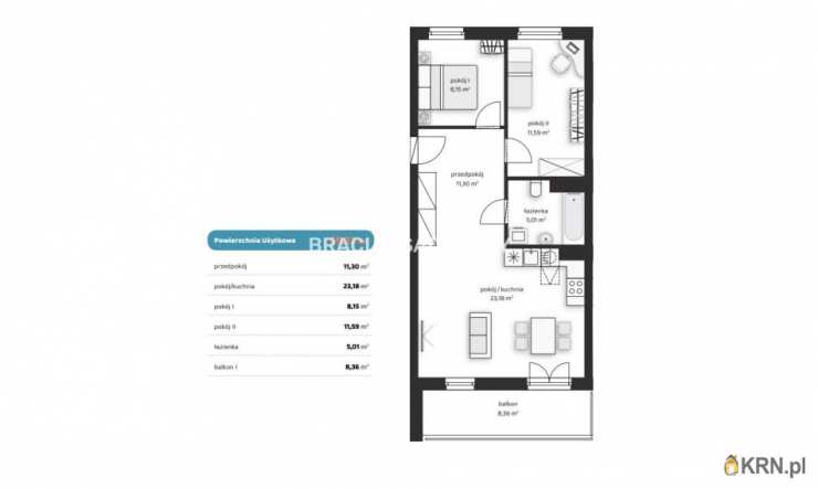 Kraków, Wzgórza Krzesławickie, ul. Polskich, Mieszkanie  na sprzedaż, 3 pokojowe