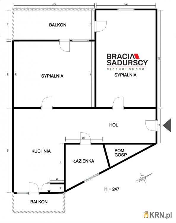 Kraków, Grzegórzki, ul. Kotlarska, Mieszkanie  na sprzedaż, 2 pokojowe