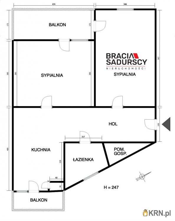 2 pokojowe, Kraków, Grzegórzki, ul. Kotlarska, Mieszkanie  na sprzedaż