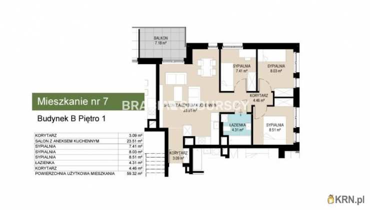 4 pokojowe, Mieszkanie  na sprzedaż, Kraków, Wzgórza Krzesławickie, ul. Kantorowicka
