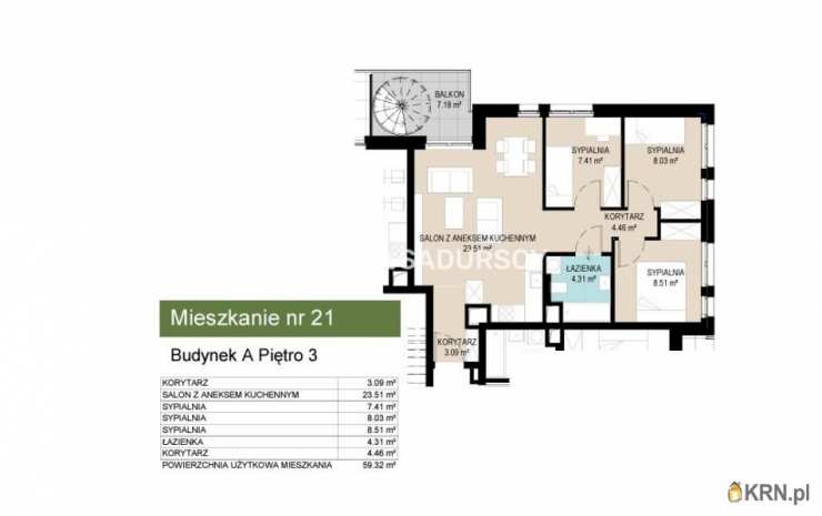 4 pokojowe, Mieszkanie  na sprzedaż, Kraków, Wzgórza Krzesławickie, ul. Kantorowicka