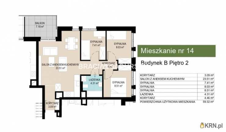 4 pokojowe, Mieszkanie  na sprzedaż, Kraków, Wzgórza Krzesławickie, ul. Kantorowicka