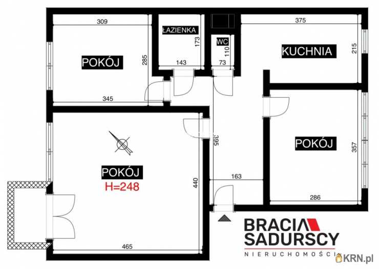 3 pokojowe, Mieszkanie  na sprzedaż, Kraków, Prądnik Biały, ul. H. Pachońskiego