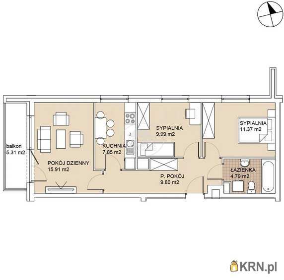 Mieszkanie  na sprzedaż, Wrocław, Psie Pole/Zakrzów, ul. Odolanowska, 3 pokojowe
