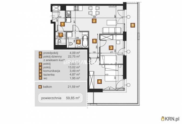 Bracia Sadurscy Oddział BS2 Rynek Pierwotny, Mieszkanie  na sprzedaż, Kraków, Dębniki, ul. dr. J. Babińskiego