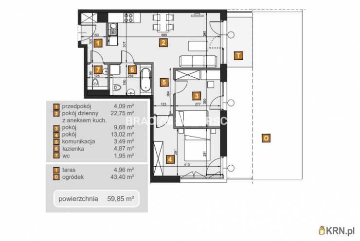 Kraków, Dębniki, ul. dr. J. Babińskiego, Mieszkanie  na sprzedaż, 3 pokojowe