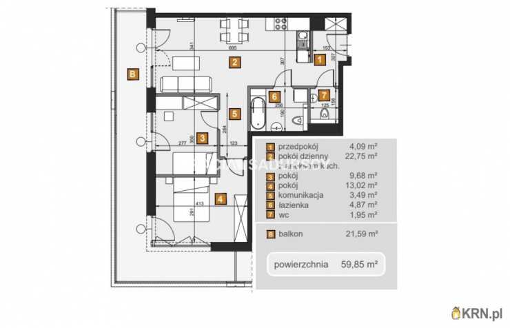 Kraków, Dębniki, ul. dr. J. Babińskiego, Mieszkanie  na sprzedaż, 3 pokojowe