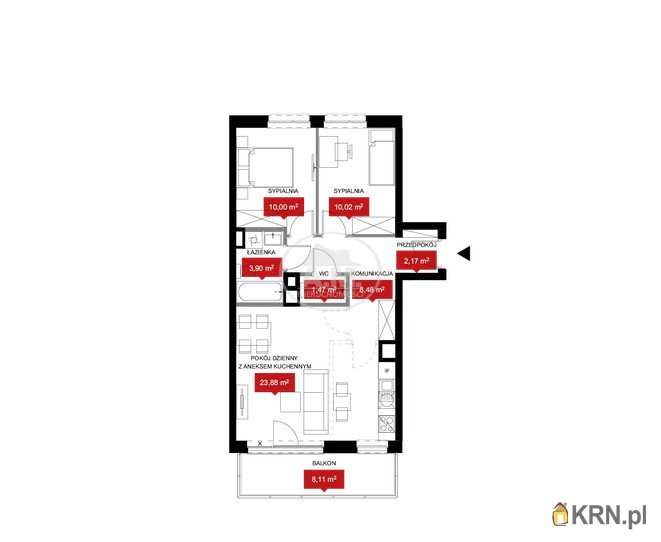 Mieszkanie  na sprzedaż, Wrocław, Psie Pole/Kleczków, ul. W. Reymonta, 3 pokojowe