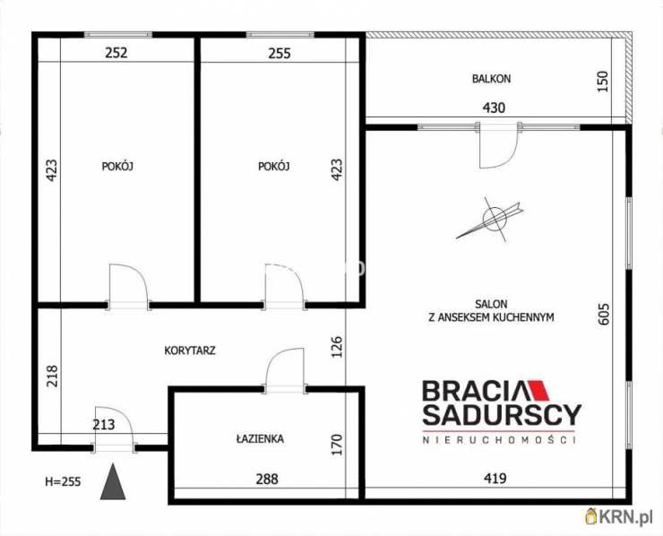 3 pokojowe, Mieszkanie  na sprzedaż, Kraków, Dębniki/Ruczaj, ul. prof. M. Bobrzyńskiego