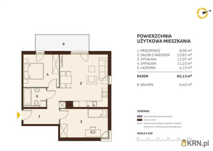 Mieszkanie  na sprzedaż, 3 pokojowe, Kraków, Prądnik Biały/Azory, ul. Conrada