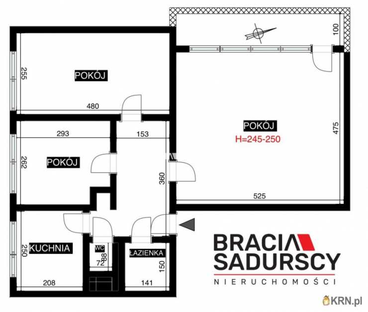3 pokojowe, Mieszkanie  na sprzedaż, Skawina, ul. Bukowska