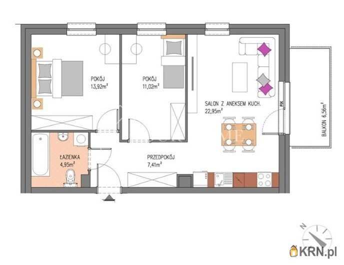 Mieszkanie  na sprzedaż, 3 pokojowe, Siechnice, ul. 