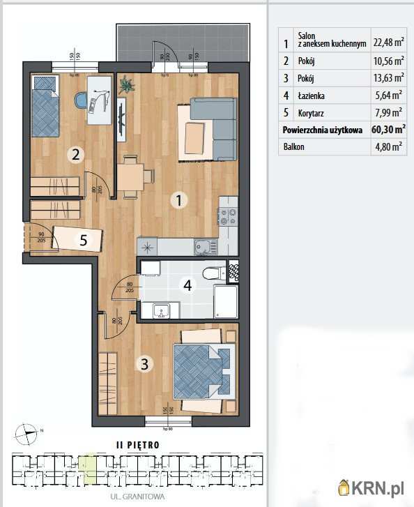 3 pokojowe, Mieszkanie  na sprzedaż, Smolec, ul. 