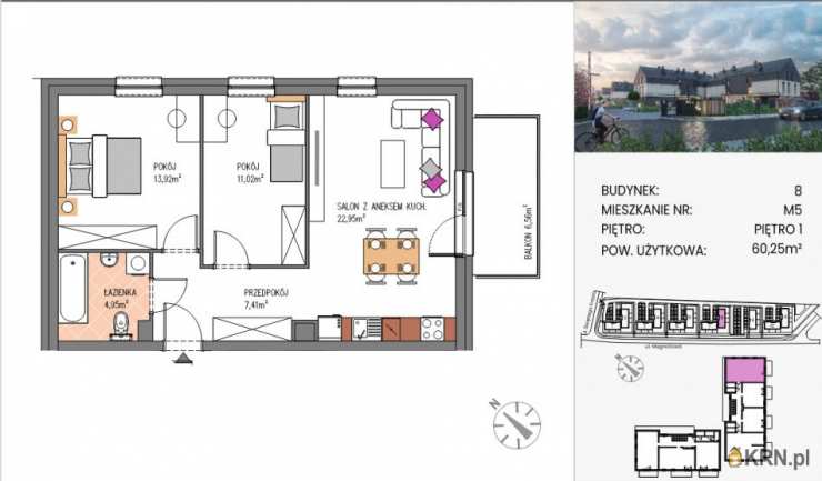 Mieszkanie  na sprzedaż, 3 pokojowe, Siechnice, ul. 