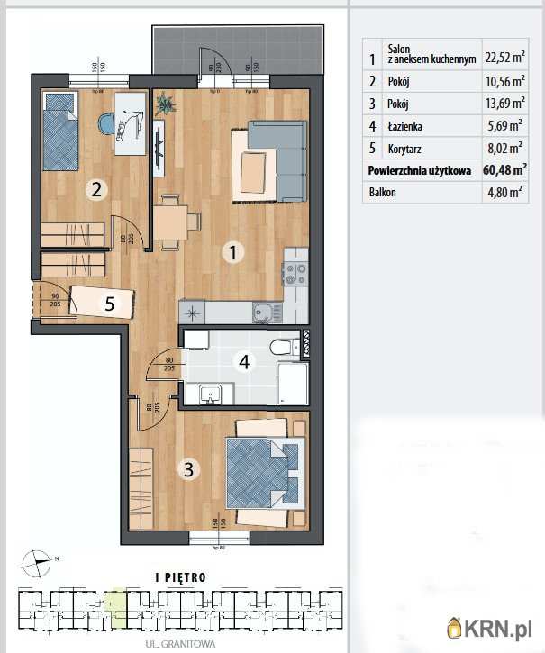 Mieszkanie  na sprzedaż, 3 pokojowe, Smolec, ul. 