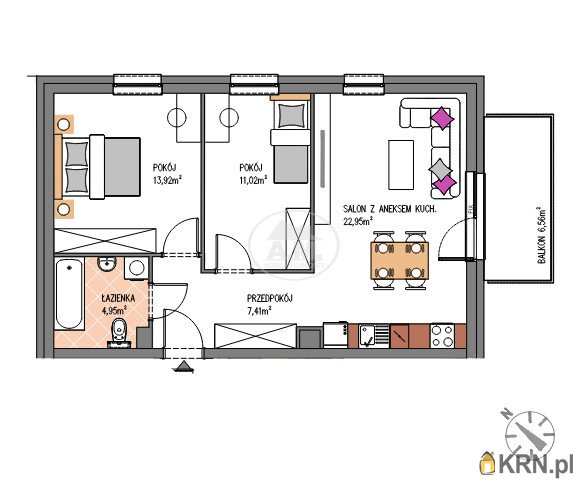 Mieszkanie  na sprzedaż, Siechnice, ul. św. Krzyża, 3 pokojowe