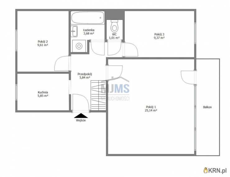 Mieszkanie  na sprzedaż, 3 pokojowe, Ustka, ul. Grunwaldzka