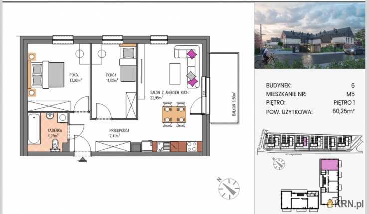 3 pokojowe, Siechnice, ul. , Mieszkanie  na sprzedaż