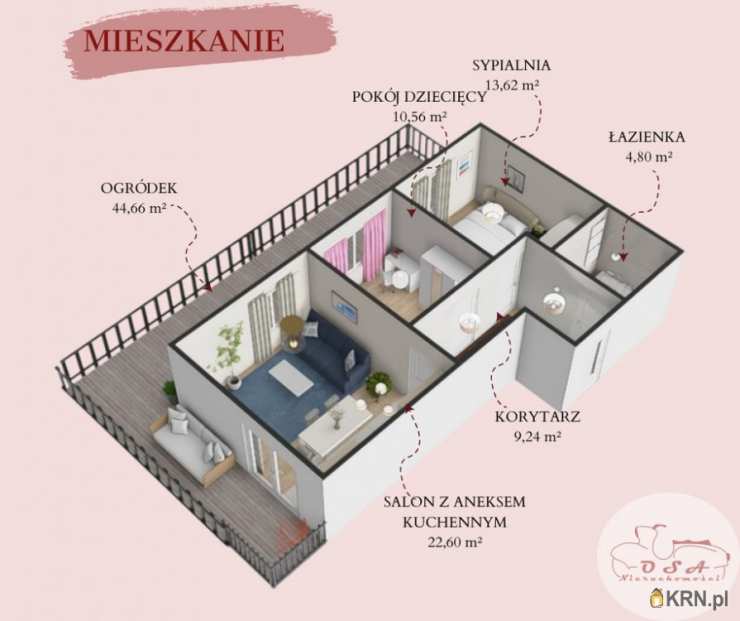 3 pokojowe, Września, ul. , Mieszkanie  na sprzedaż