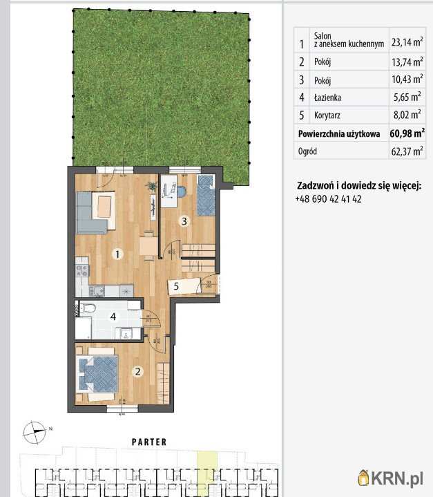 3 pokojowe, Mieszkanie  na sprzedaż, Smolec, ul. 