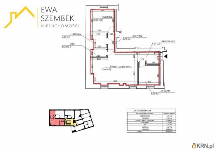 Mieszkanie  na sprzedaż, Kraków, Podgórze/Stare Podgórze, ul. , 3 pokojowe