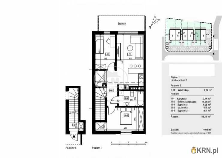 Mieszkanie  na sprzedaż, 3 pokojowe, Siechnice, ul. 