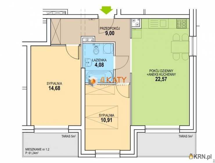 Mieszkanie  na sprzedaż, Zielona Góra, os. Śląskie, ul. , 3 pokojowe