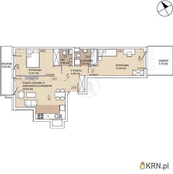 Mieszkanie  na sprzedaż, Wrocław, Psie Pole/Sołtysowice, ul. , 3 pokojowe